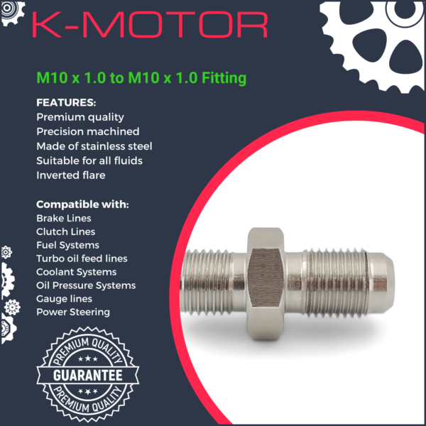 Metric Fitting M10 M10X1 M10X1.0 Female to Male Adapter Gauge Fuel